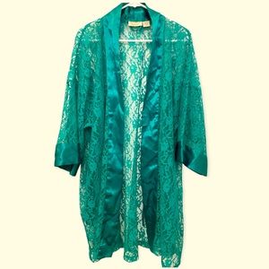 Victoria’s Secret Green lace robe